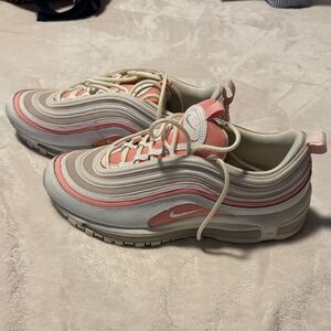 Nike Air Max 97 White and Pink Women's Sneakers